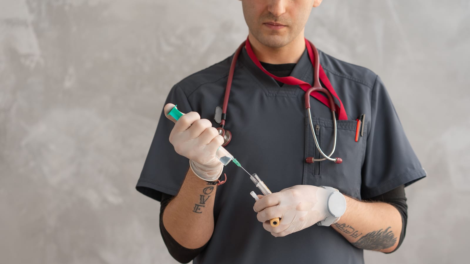 Glass vial and fine syringe on a sterile tray — botox for migraines at OC Weight Loss & Med Spa, Mission Viejo