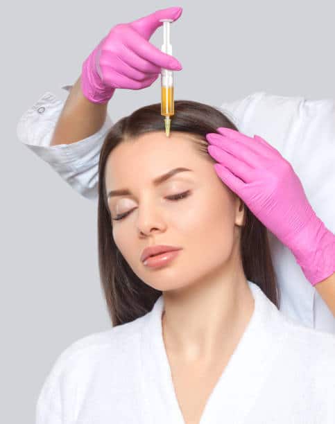 Hair restoration using PRP therapy at OC Weight Loss and MedSpa in Orange County