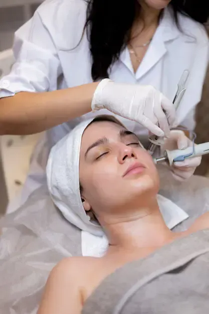 RF microneedling for skin tightening and collagen stimulation at OC Weight Loss and MedSpa