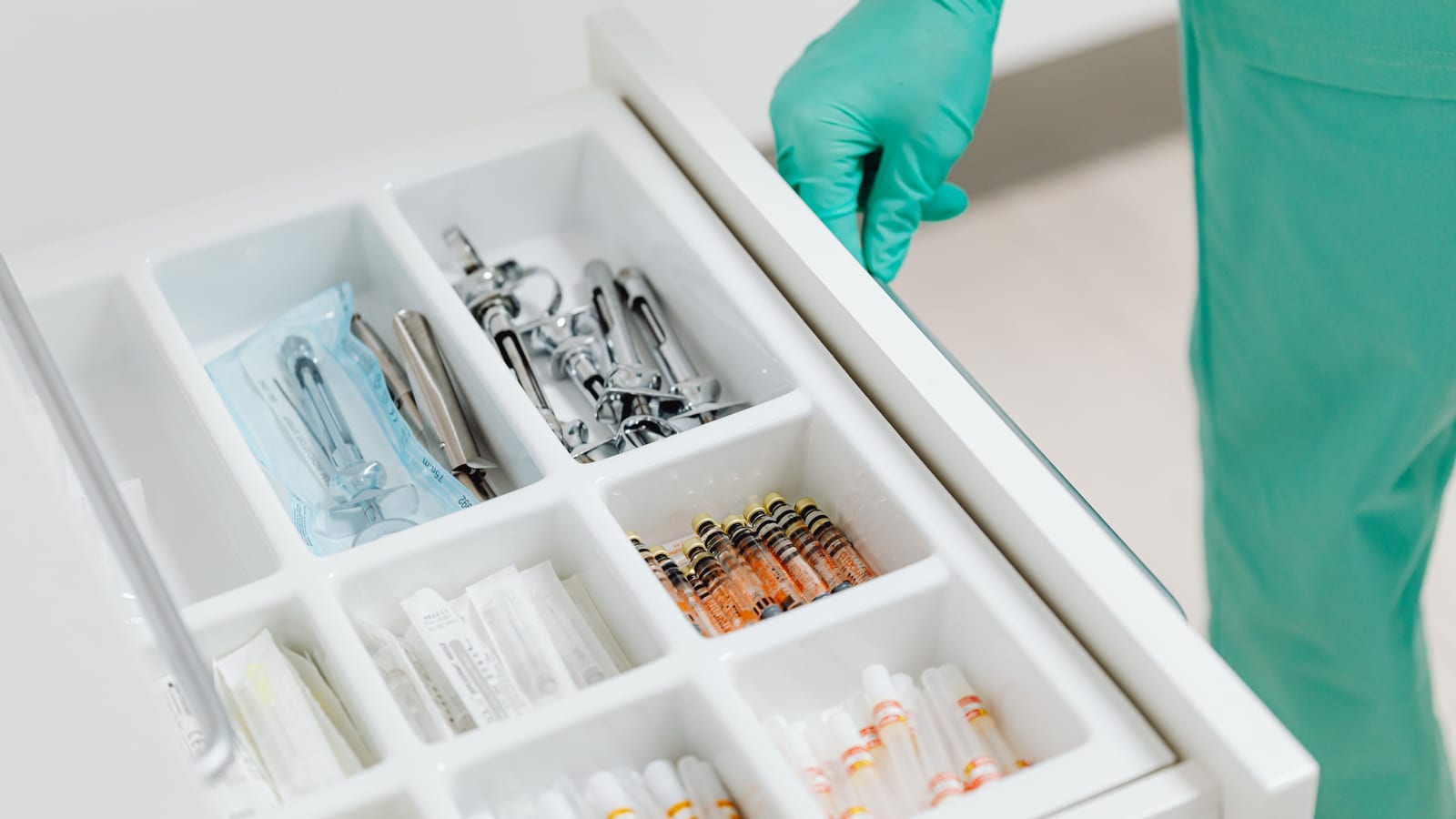 Fine syringe and glass vial on a stainless tray — lipotropic injections for weight loss at OC Weight Loss & Med Spa, Mission